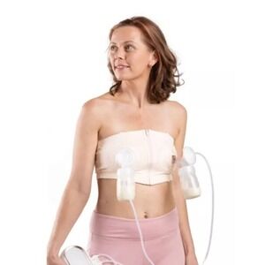 Pumping Bra Adjustable Size XS-L Neutral Pink Lansinoh Hands-Free Simple Wishes